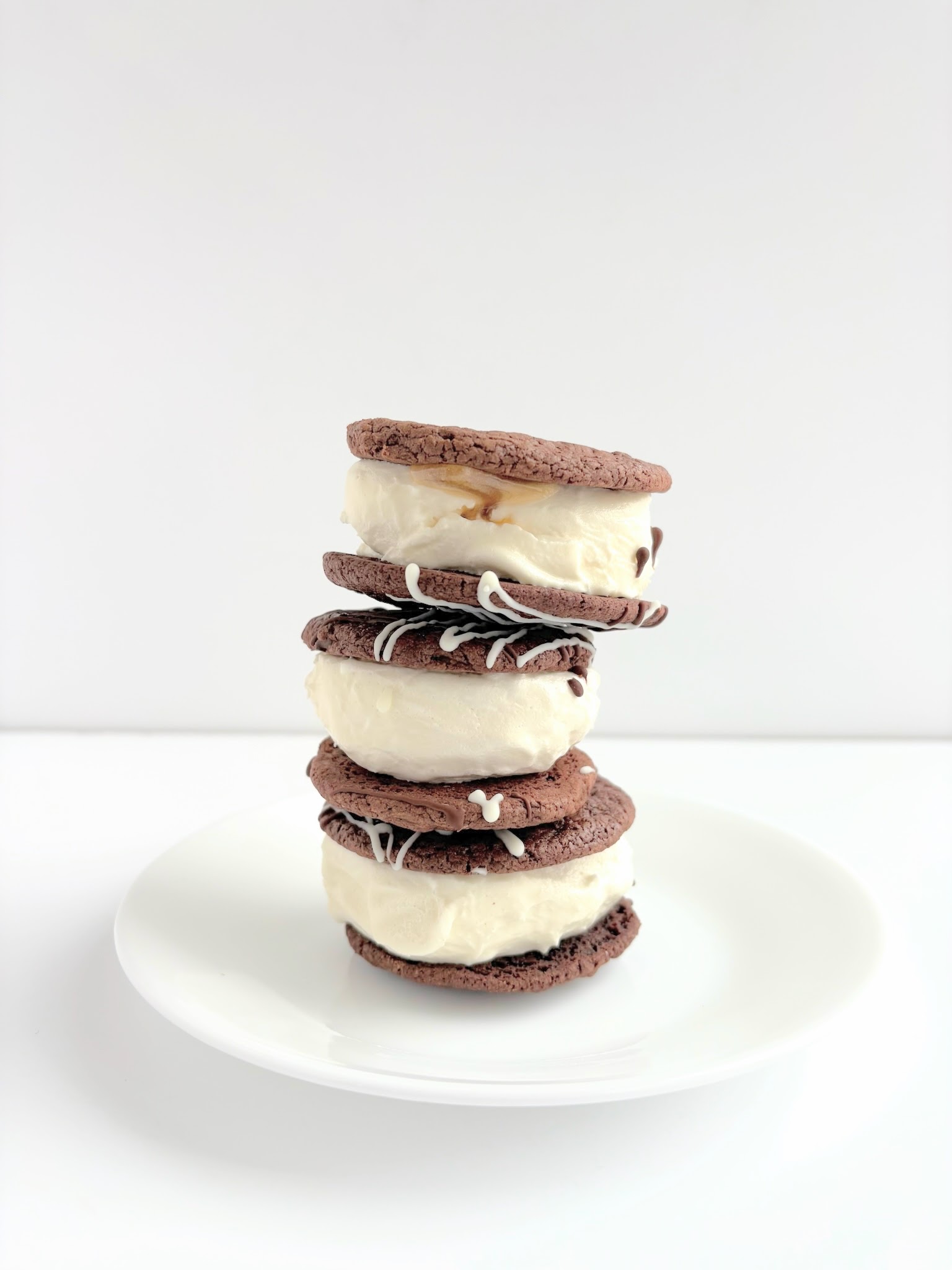 Brownie Sundae "Double Drizzle" Ice Cream Sandwich